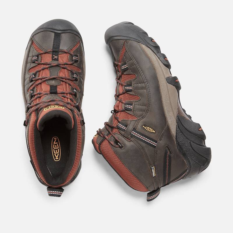 Keen Targhee II Mid Waterproof Wanderstiefel Herren DE-06153 Raven/Tortoise Shell - Keen Herrenschuh